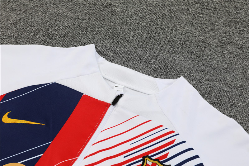 B.A.R.S.A 23-24 Long Sleeve Training Set -White - Unitedfutballjersey