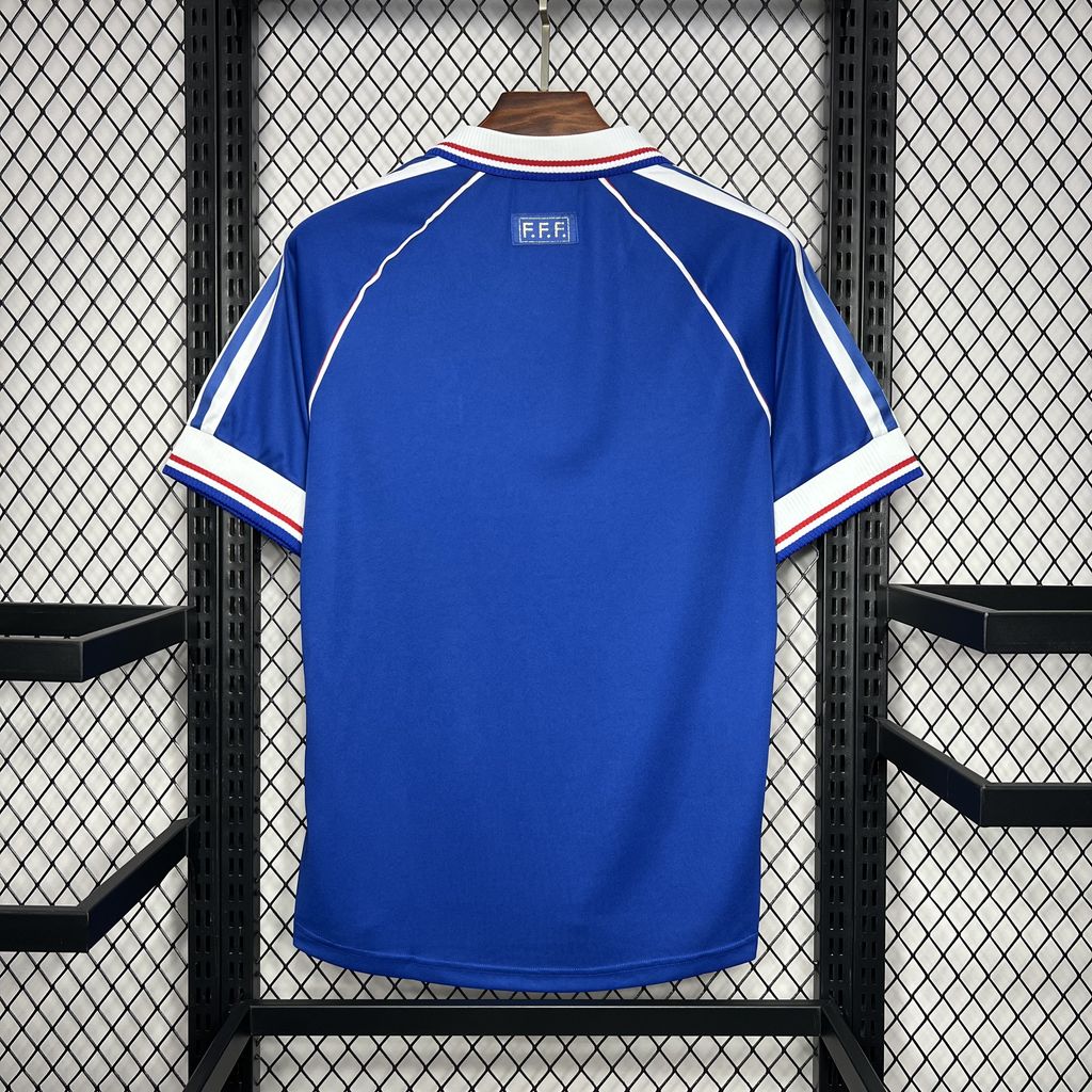Retro France 1998 Home Stadium Jersey - Unitedfutballjersey