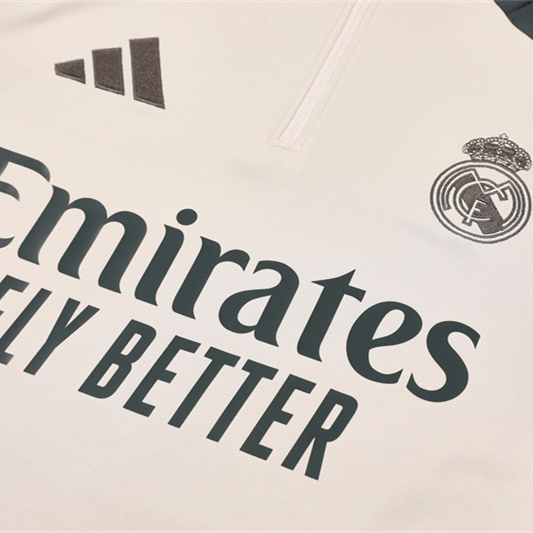 Real Madrid 24-25 Kids Long Sleeve Training Set - Apricot - Unitedfutballjersey