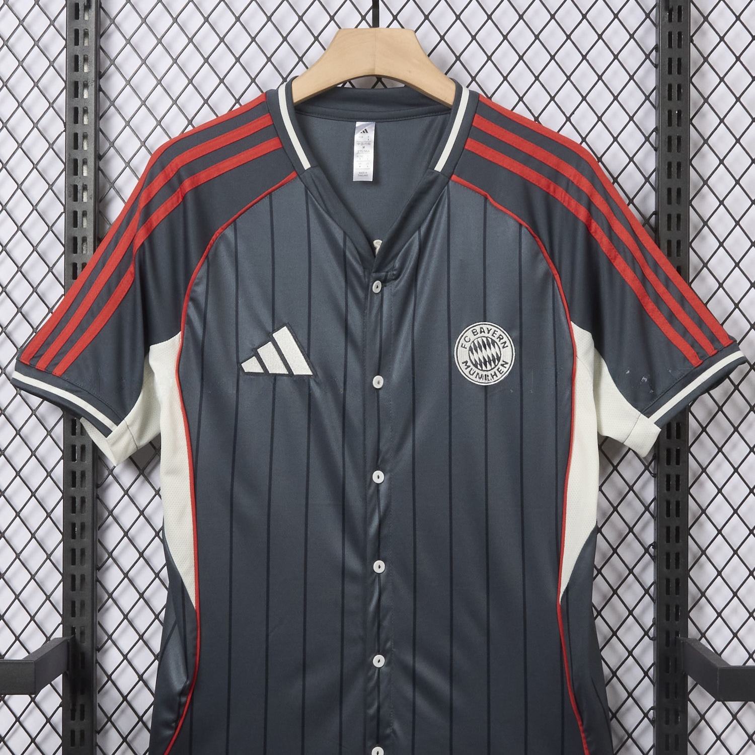 Bayern Munich 25-26 Deep Grey Baseball Jersey - Unitedfutballjersey