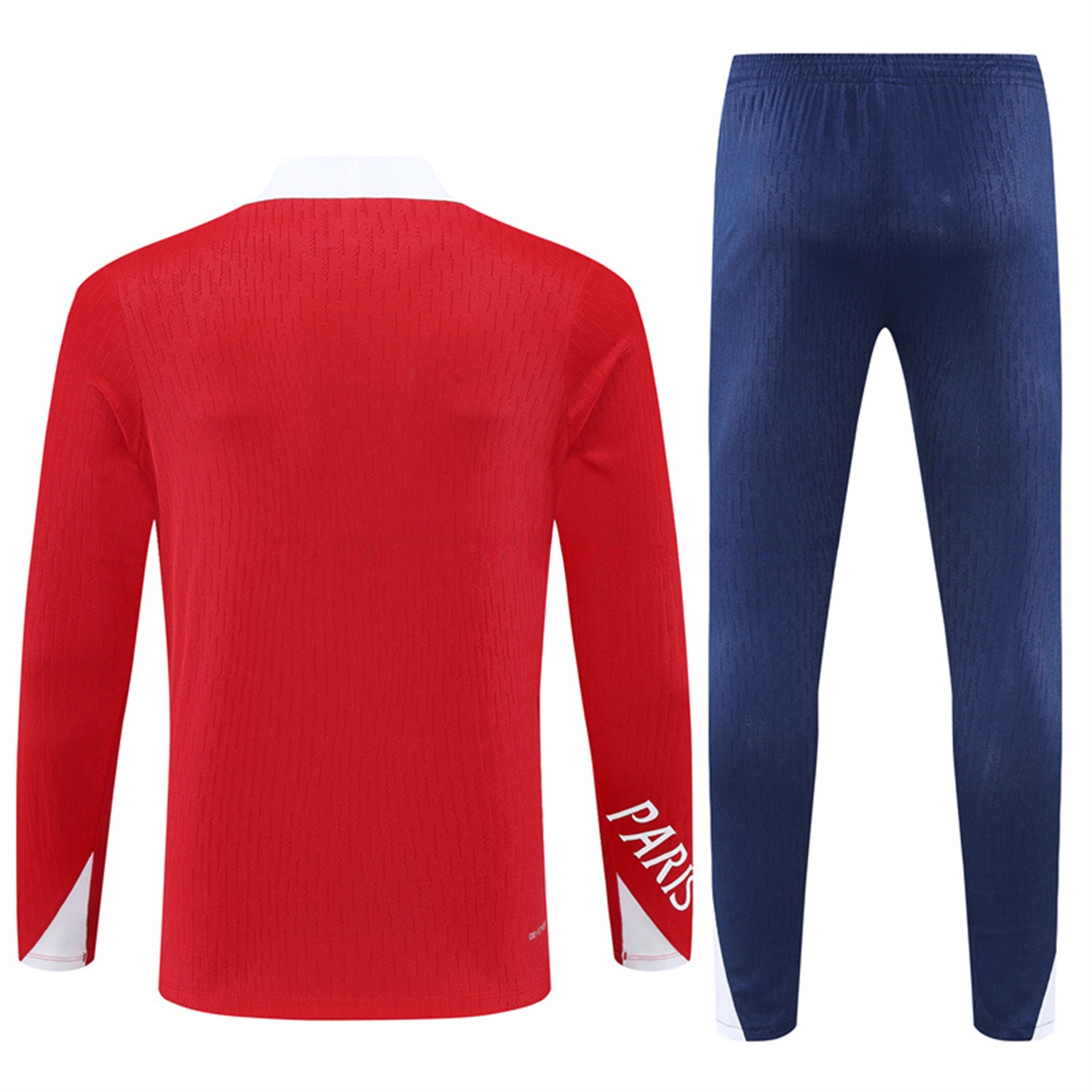 Paris Saint-Germain PSG 25-26 Long Sleeves Training Set - Red Top & Royal Blue Pants - Unitedfutballjersey