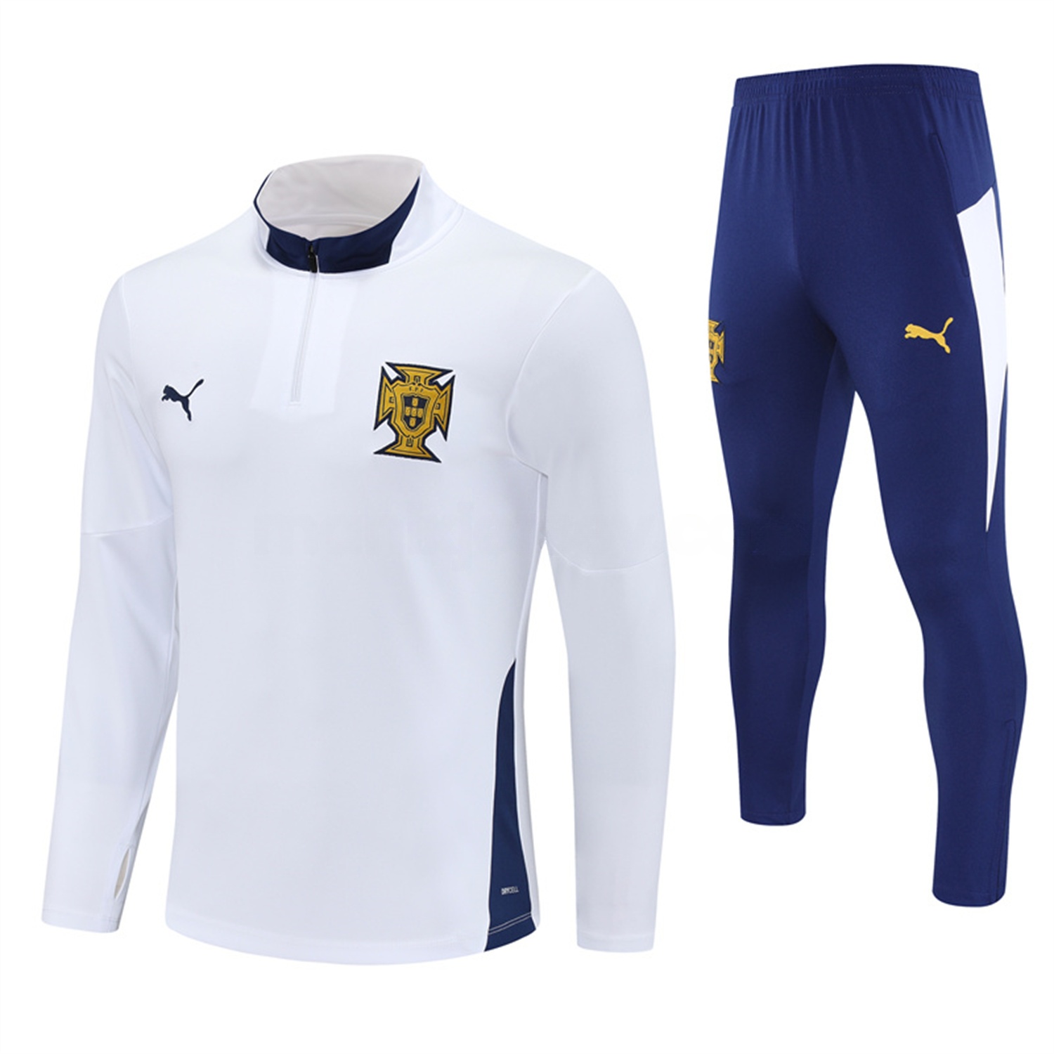 Portugal 25-26 Kids Long Sleeve Training Set - White - Unitedfutballjersey