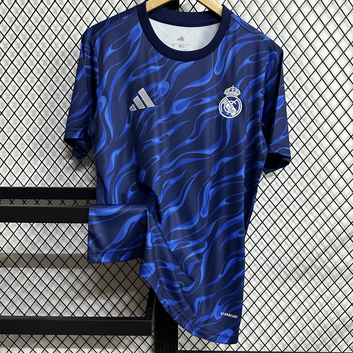 Real Madrid 24-25 Blue Black Ripple Special Edition Jersey - Fans Version - Unitedfutballjersey