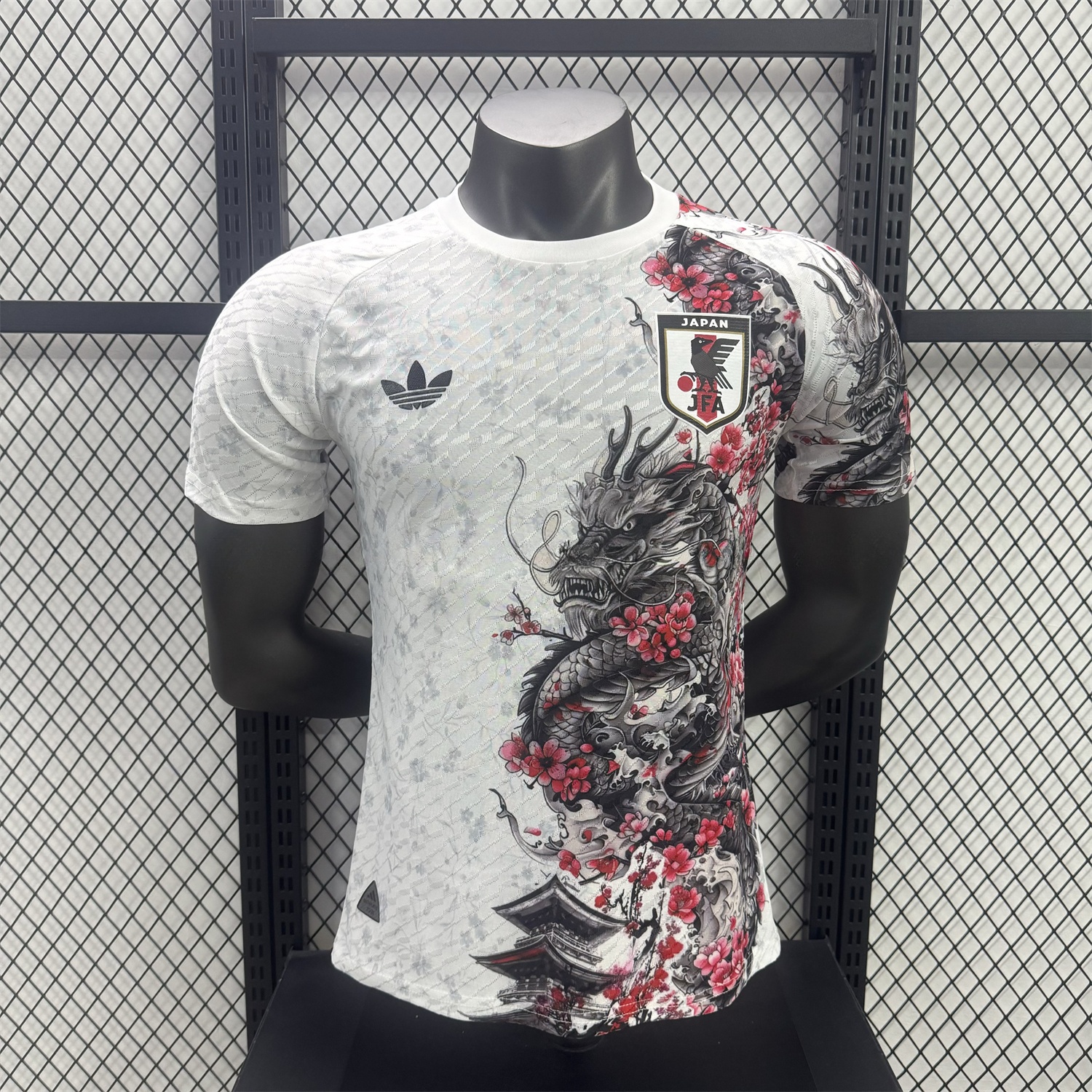 Japan 25-26 Black Dragon And Flowers White Special Jersey - Player Version - Unitedfutballjersey