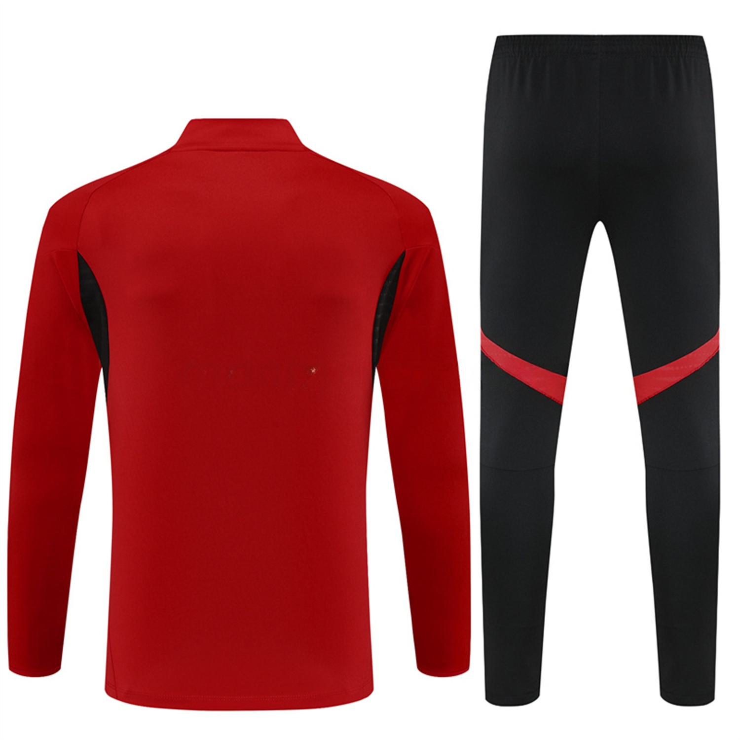 Manchester United 25-26 Kid Long Sleeves Training Set - Red Top & Black Pants - Unitedfutballjersey