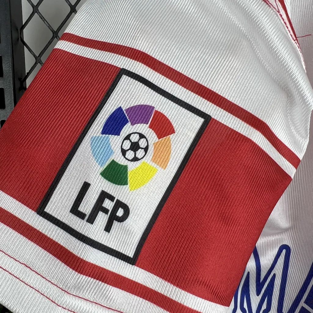 Retro Atletico Madrid 1999-00 Home Jersey with La Liga Patch - Unitedfutballjersey