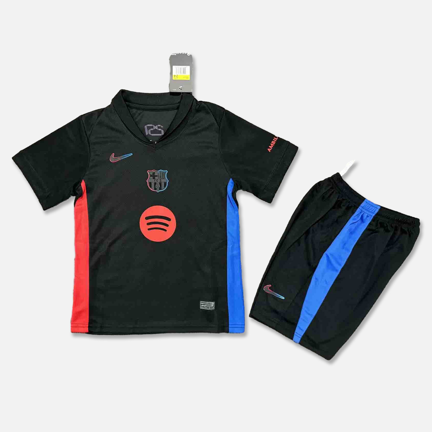 B.A.R.S.A 24-25 Away Kids Kit with Big Logo - Unitedfutballjersey