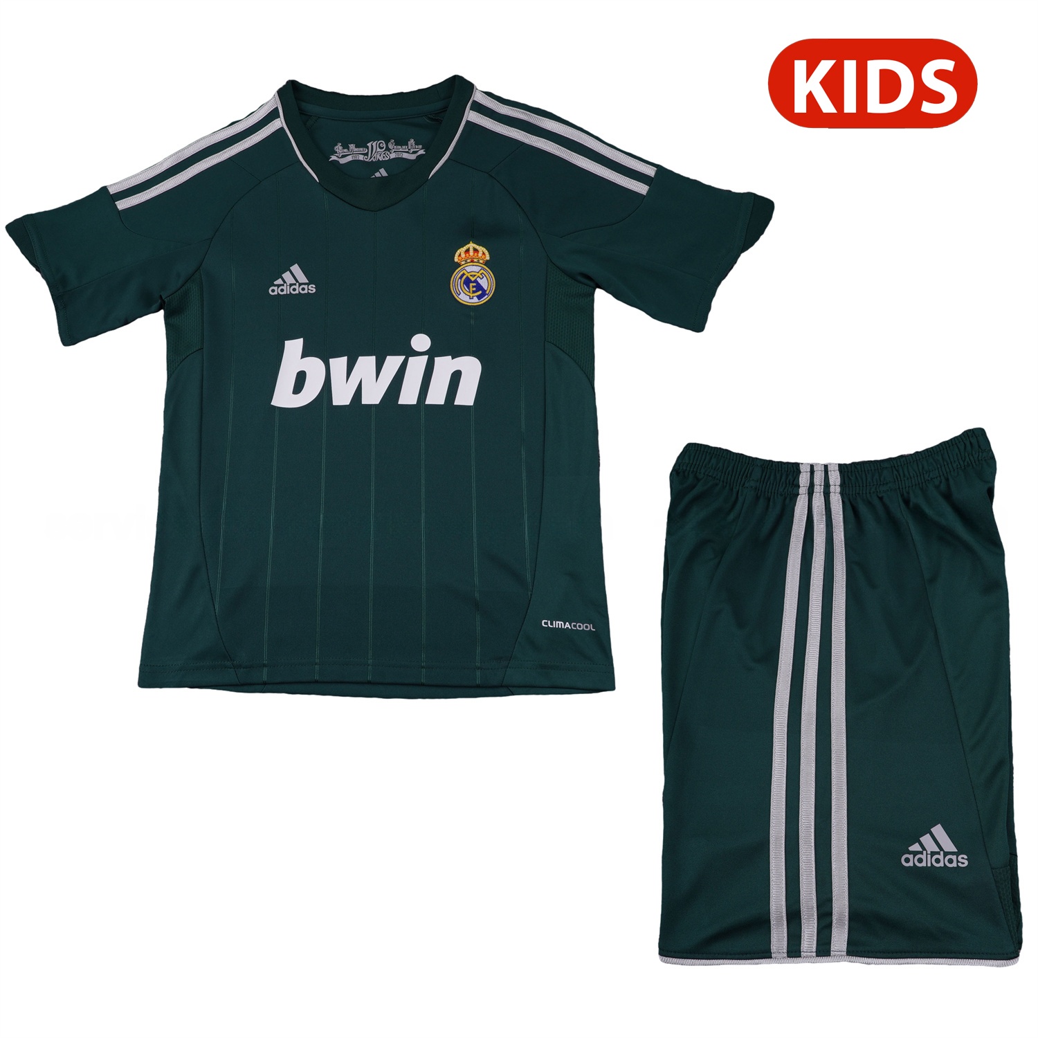 Retro Real Madrid 2012-13 Third Green Kids Kit - Unitedfutballjersey