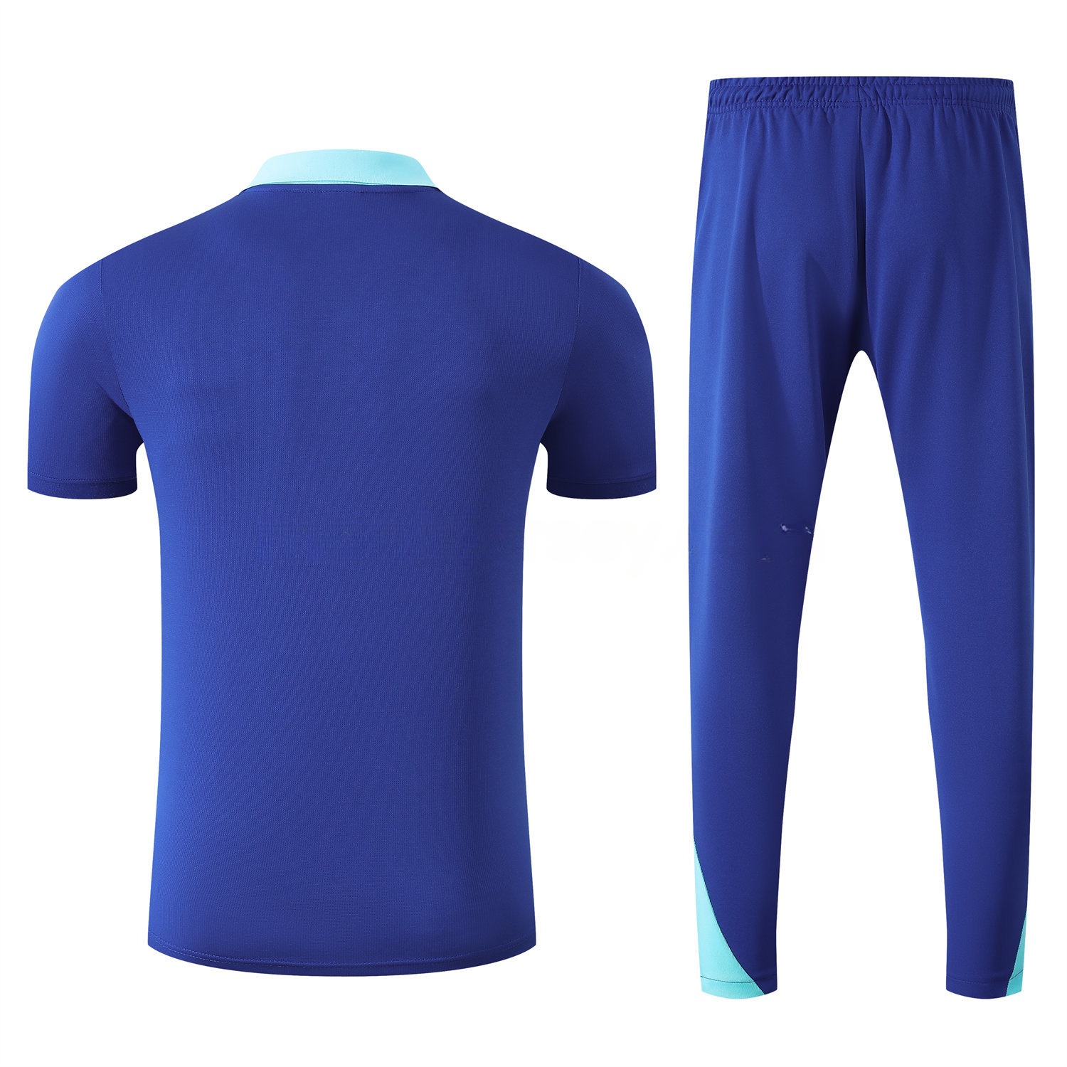 Brazil 25-26 POLO Short-Sleeve Training Set - Blue Top and Pants - Unitedfutballjersey