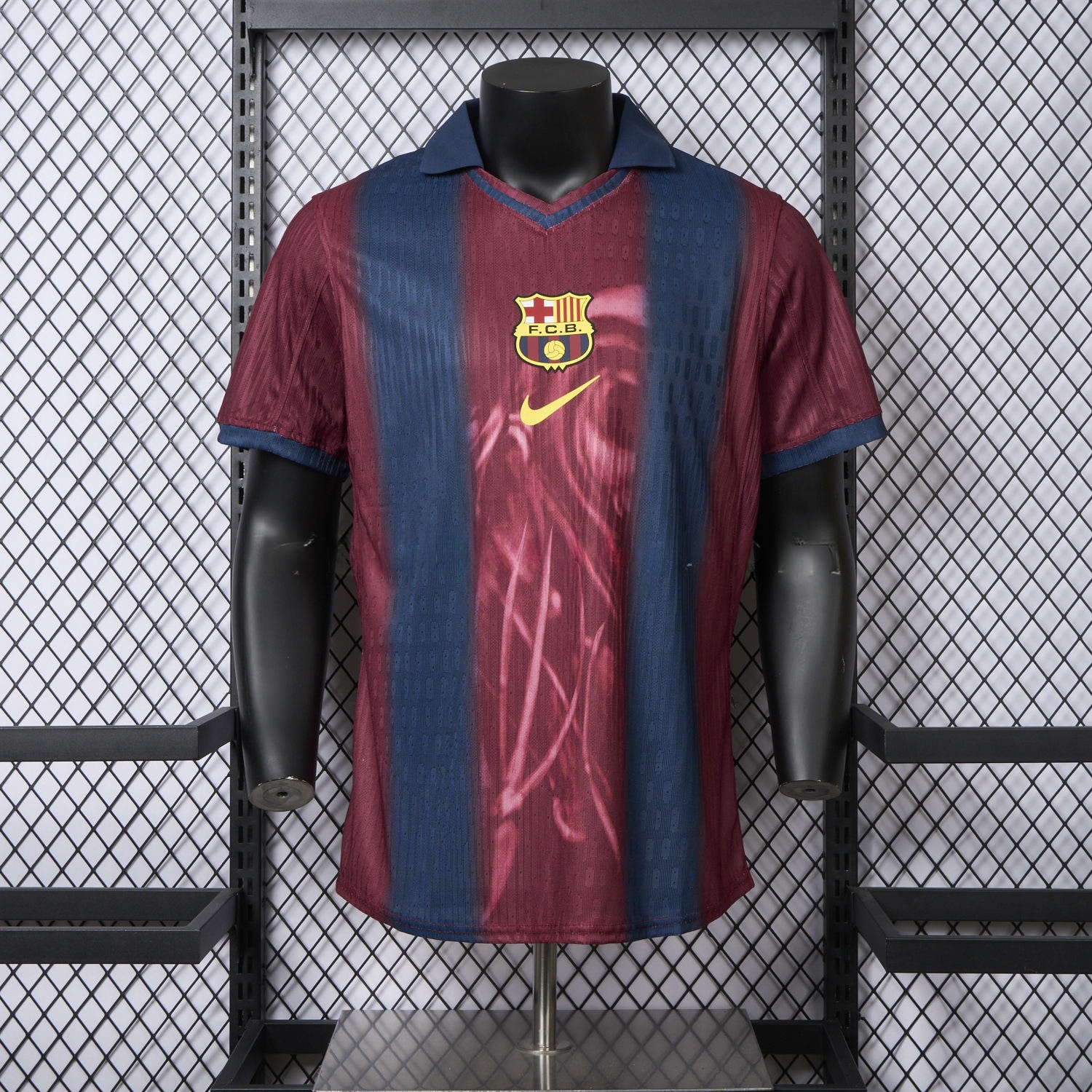 Barcelona x Travis Scott 2000-01 Home Retro Style Skeleton Jersey - Player Version - Unitedfutballjersey