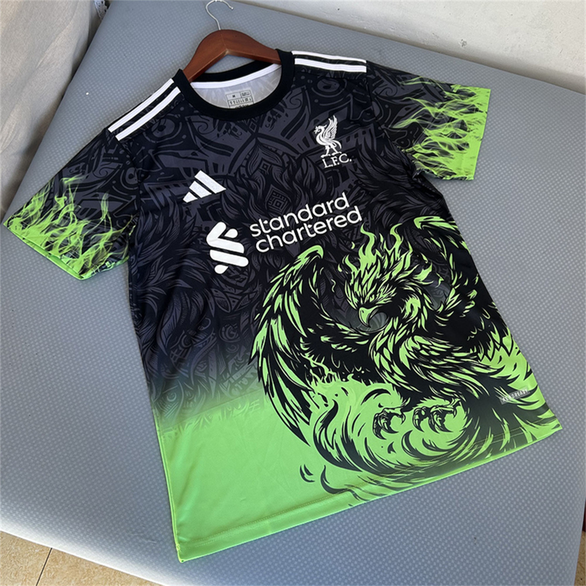 Liver.pool 24-25 Green Fire Phoenix Special Edition Jersey - Fans Version - Unitedfutballjersey