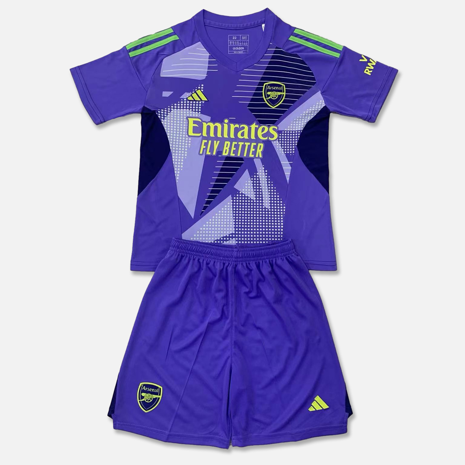 Arsenal 24-25 Purple Goalkeeper Men's Adult Jersey Set - Fans Version - Unitedfutballjersey