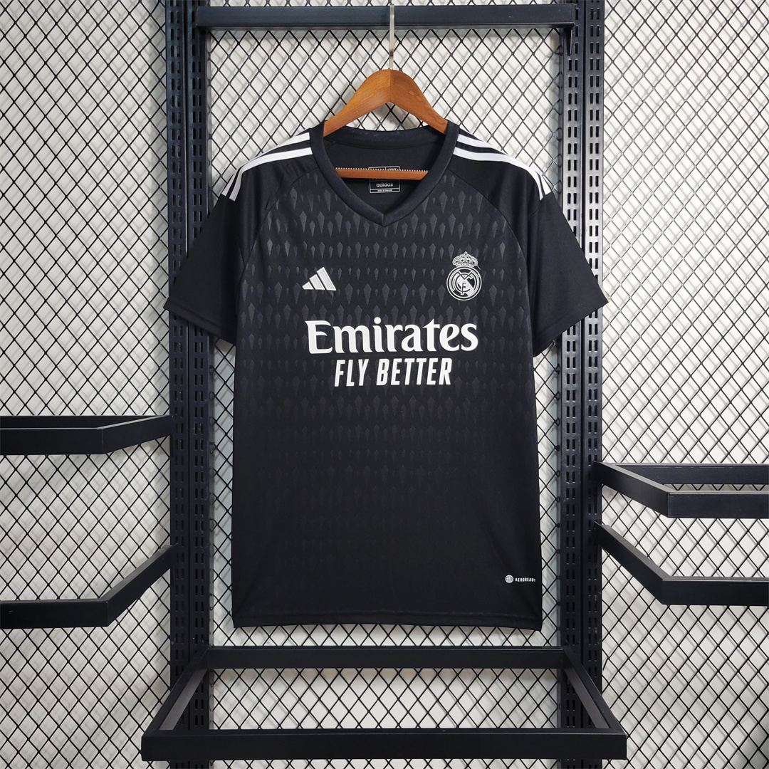 Real Madrid 23-24 Black Goalkeeper Jersey - Fans Version - Unitedfutballjersey