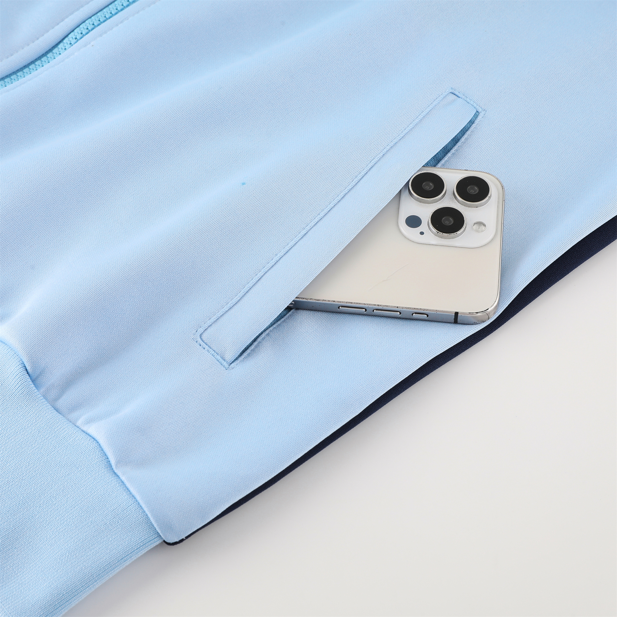 France 24-25 Jacket Training Tracksuit - Sky Blue - Unitedfutballjersey