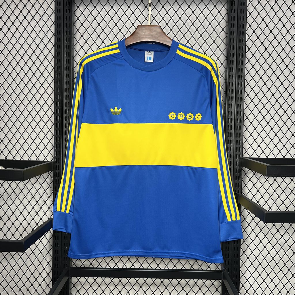 Retro Boca Juniors 1981-82 Home Long Sleeve Jersey - Unitedfutballjersey
