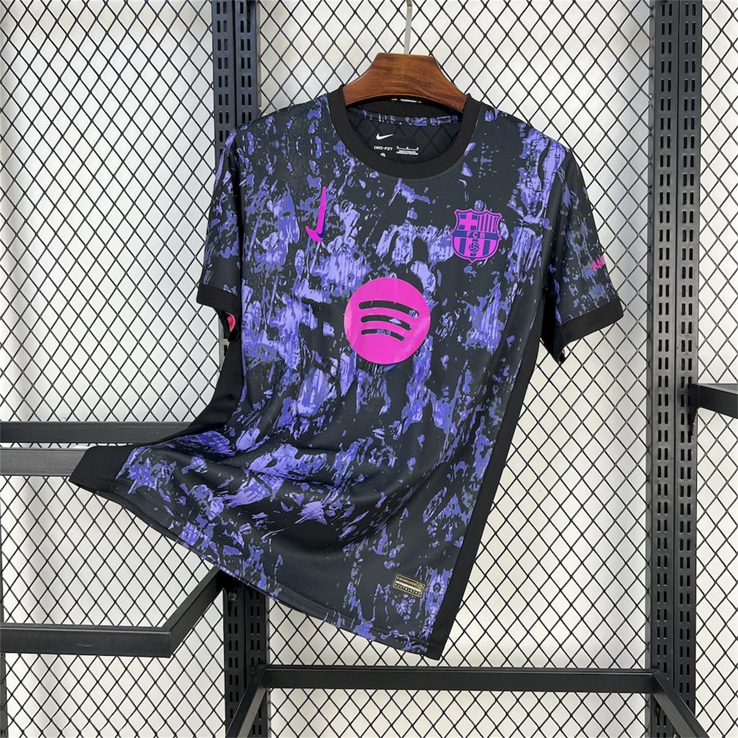 Barcelona 25-26 Purple Rock Pattern Jersey - Fans Version - Unitedfutballjersey