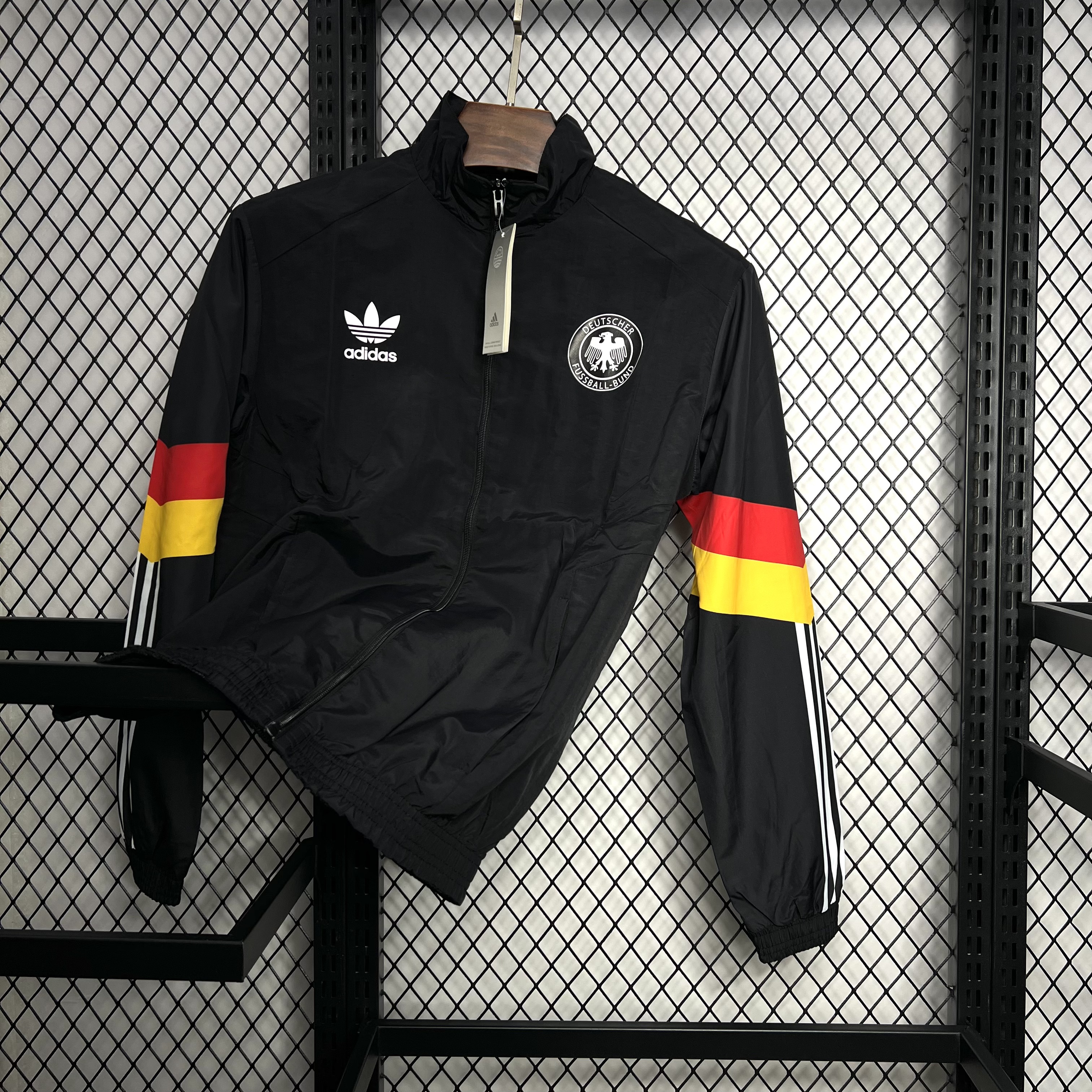 Germany 2024 Black Windbreaker - Player Version - Unitedfutballjersey