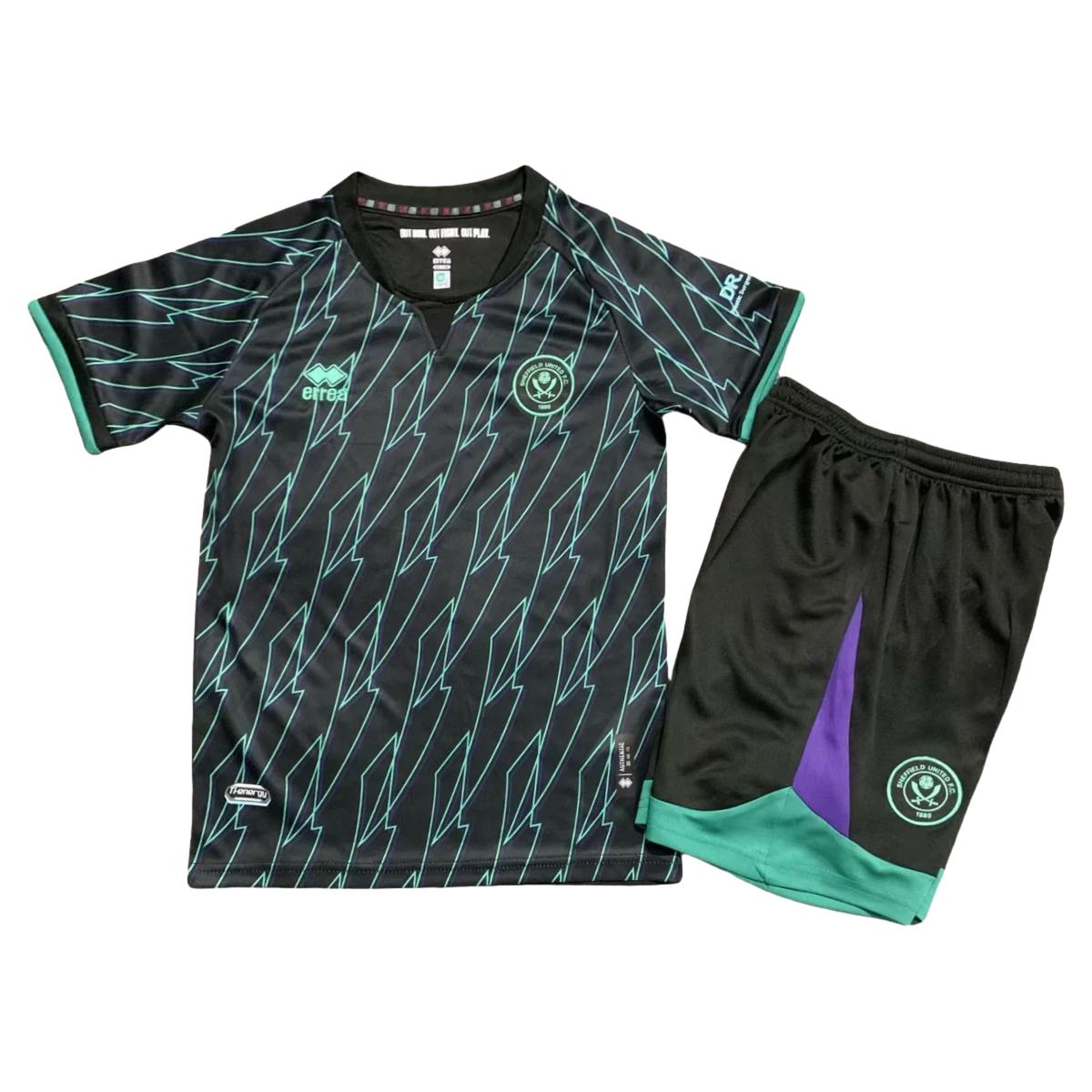 Sheffield United 24-25 Away Kids Kit - Unitedfutballjersey