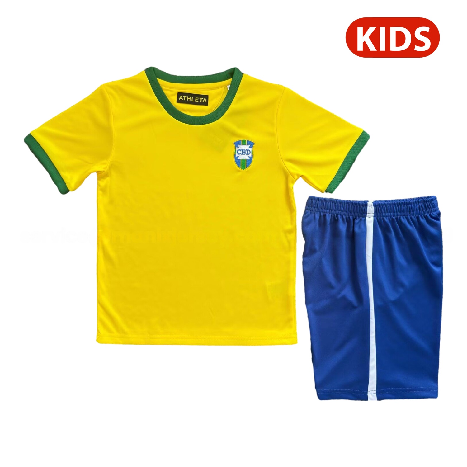 Retro Brazil 1970 Home Kids Kit - Unitedfutballjersey
