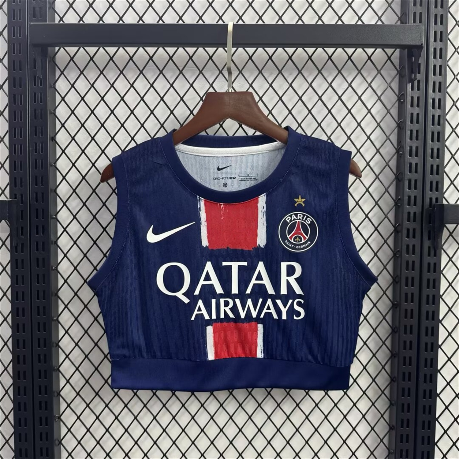 Women's Paris Saint-Germain PSG 2025 Champions League Eiffel Tower Star Yoga Vest - Unitedfutballjersey