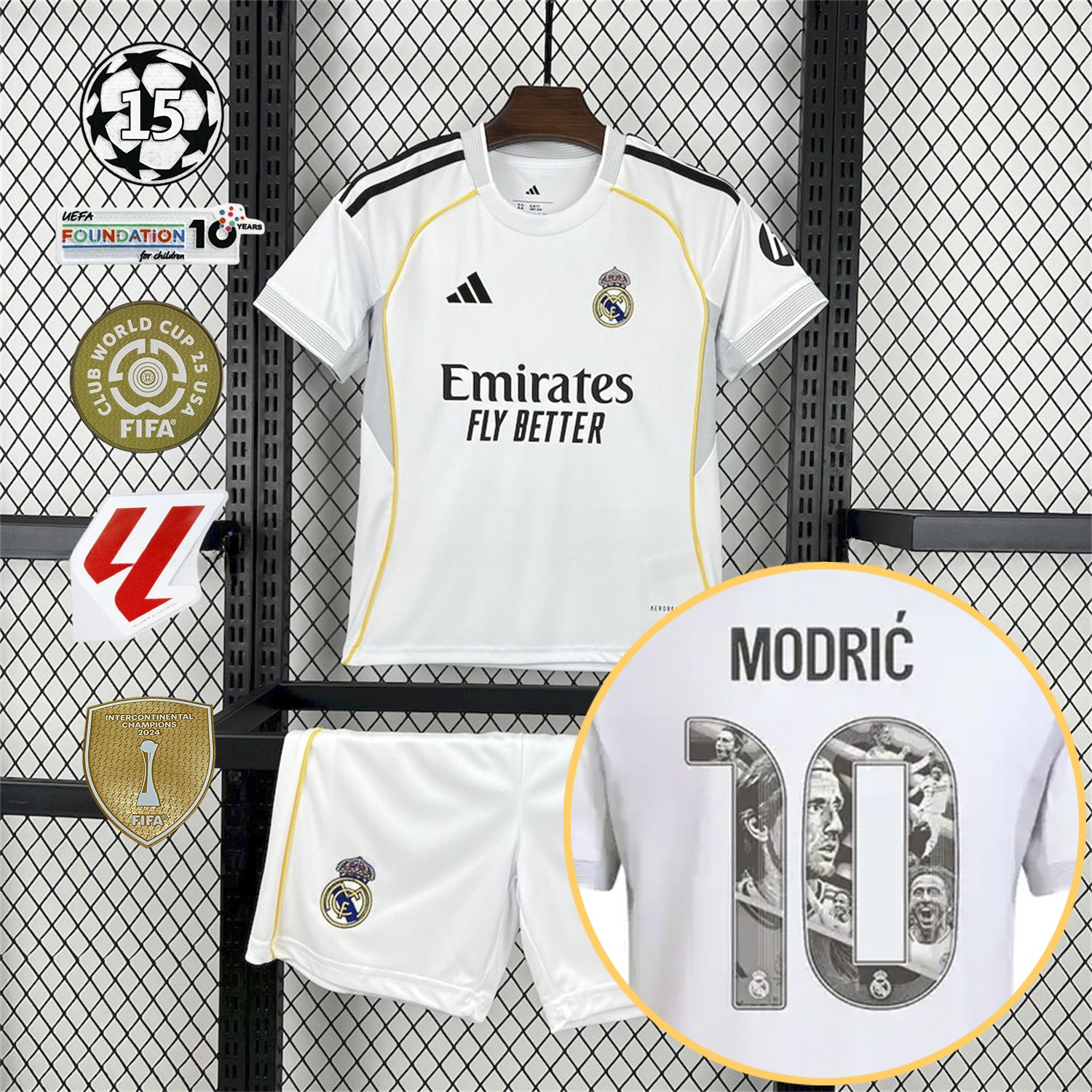 Real Madrid 25-26 Home Modrić Limited Edition Kids Kit - Fans Version - Unitedfutballjersey