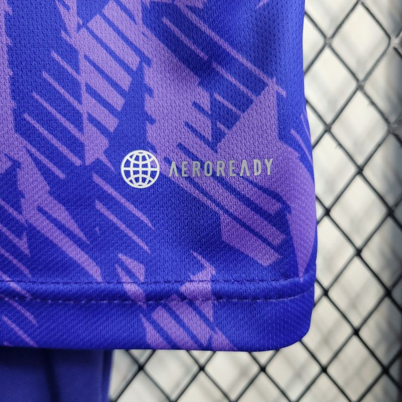 Argentina 3 Stars 22-23 Away Stadium Kids Kit ( with 2022 World Champions Patch ) - Unitedfutballjersey