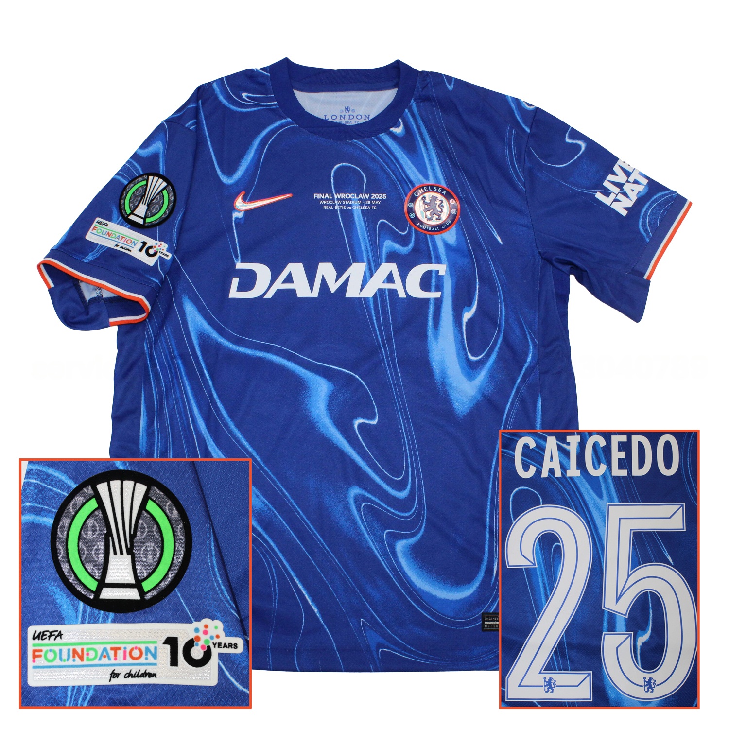 C.H.E.L.S.E.A 24-25 Conference League Final Home Jersey - Fans Version - Unitedfutballjersey