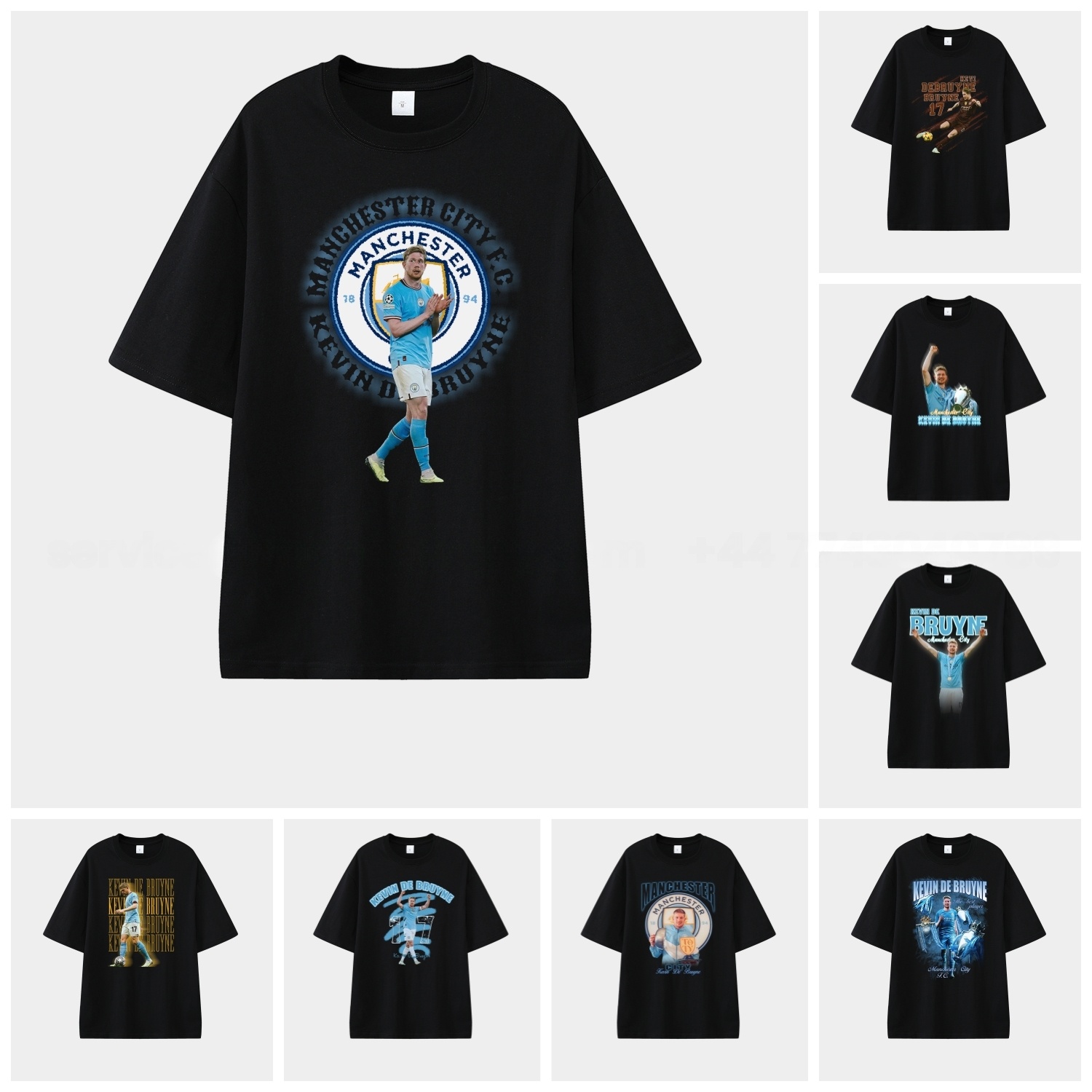 Manchester City Kevin De Bruyne Career Memory Fragments Unisex Pure Cotton T-shirt - Unitedfutballjersey