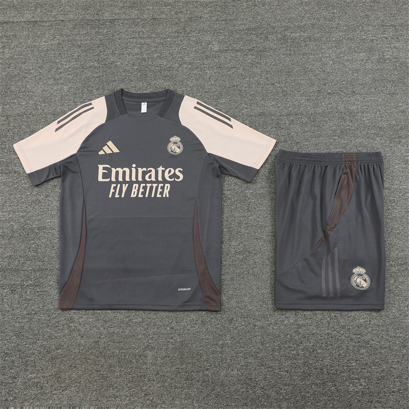 Real Madrid 24-25 Short-Sleeve Training Set - Deep Grey - Unitedfutballjersey