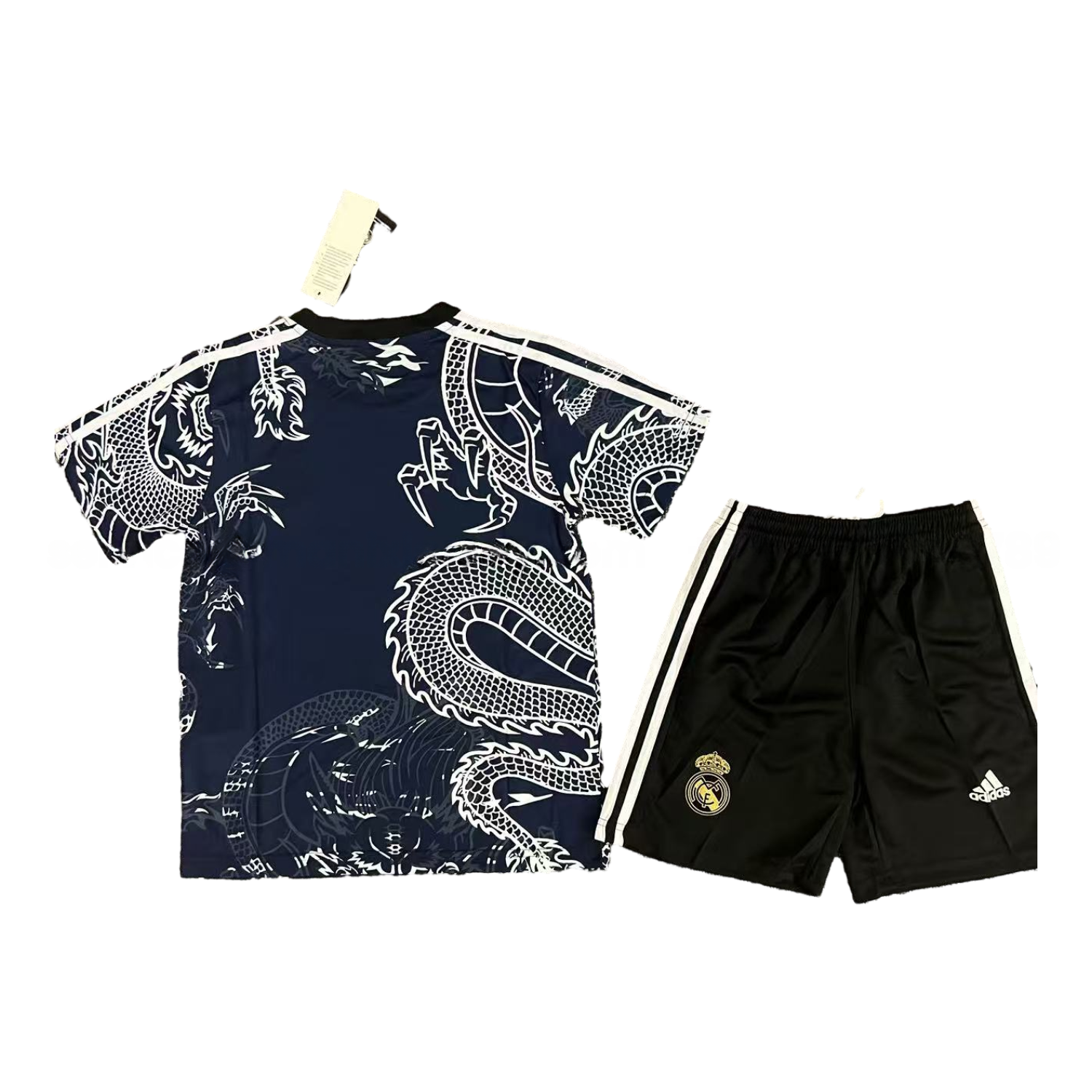 Real Madrid 25-26 White Dragon Black Special Kids Kit - Unitedfutballjersey