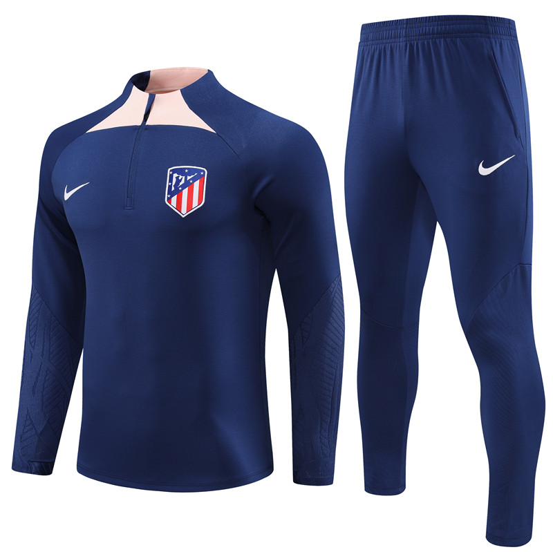 Atletico Madrid 23-24 Long Sleeve Training Set -Blue - Unitedfutballjersey