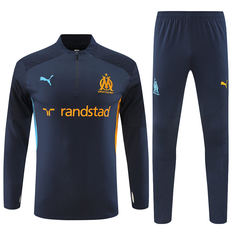 Marseille 24-25 Long Sleeve Training Set - Royal Blue - Unitedfutballjersey