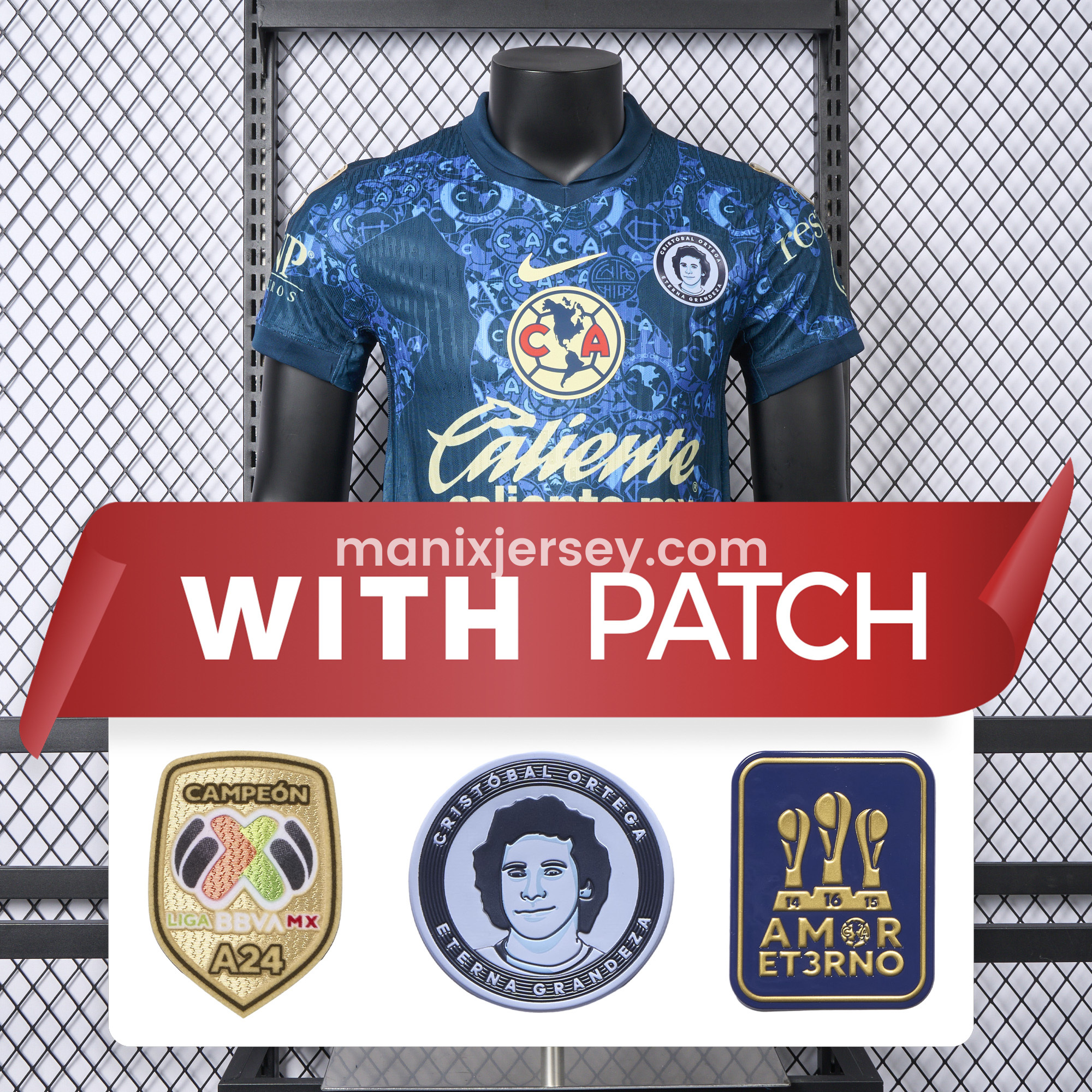 【New Patches】Club América 24-25 Away Jersey - Player Version - Unitedfutballjersey