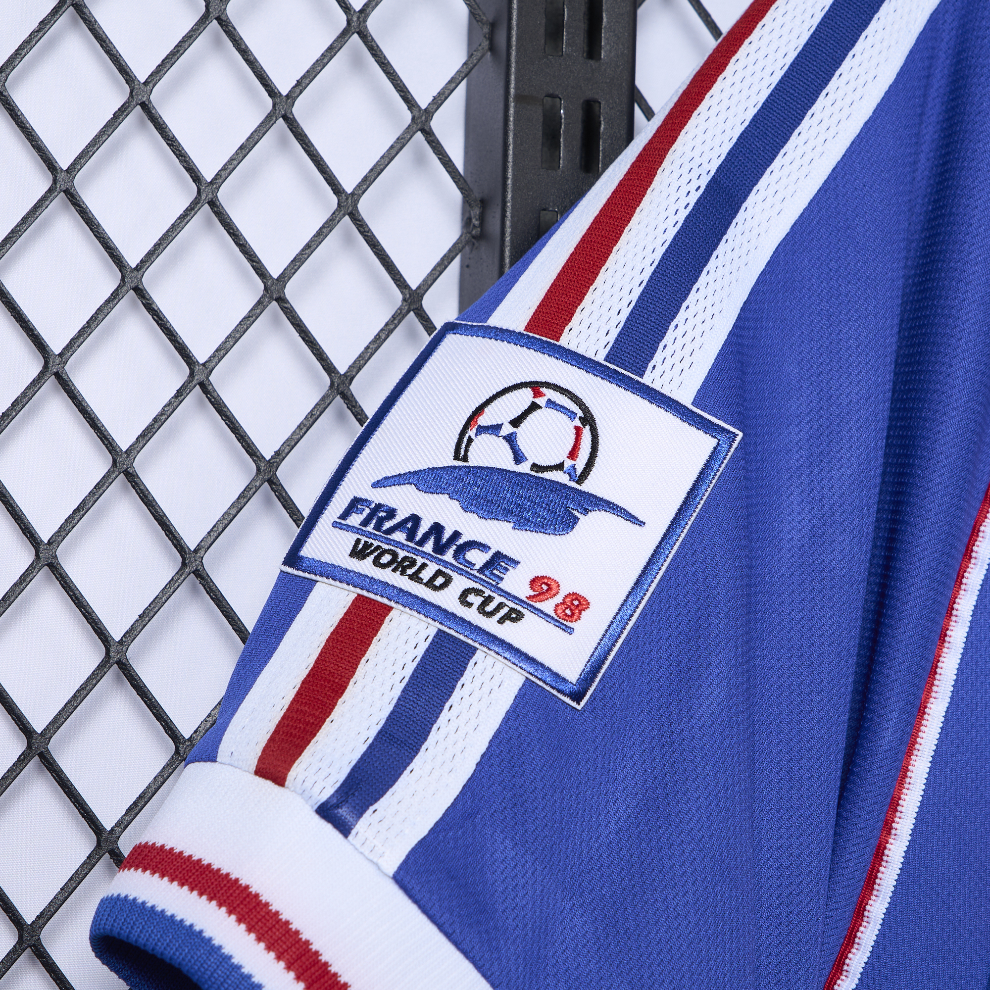 Retro France 1998 Home Stadium Jersey (with 1998 World Cup mark on right chest) - Unitedfutballjersey