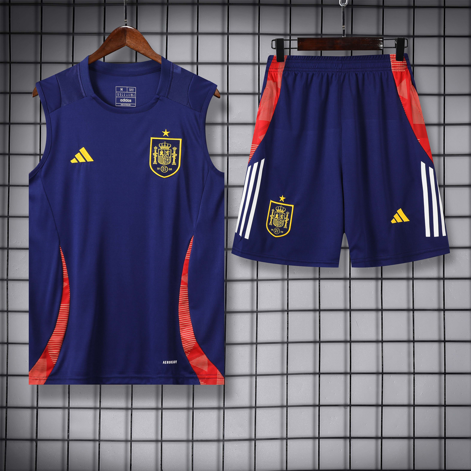 Spain 24-25 Vest Training Set - Deep Blue - Unitedfutballjersey