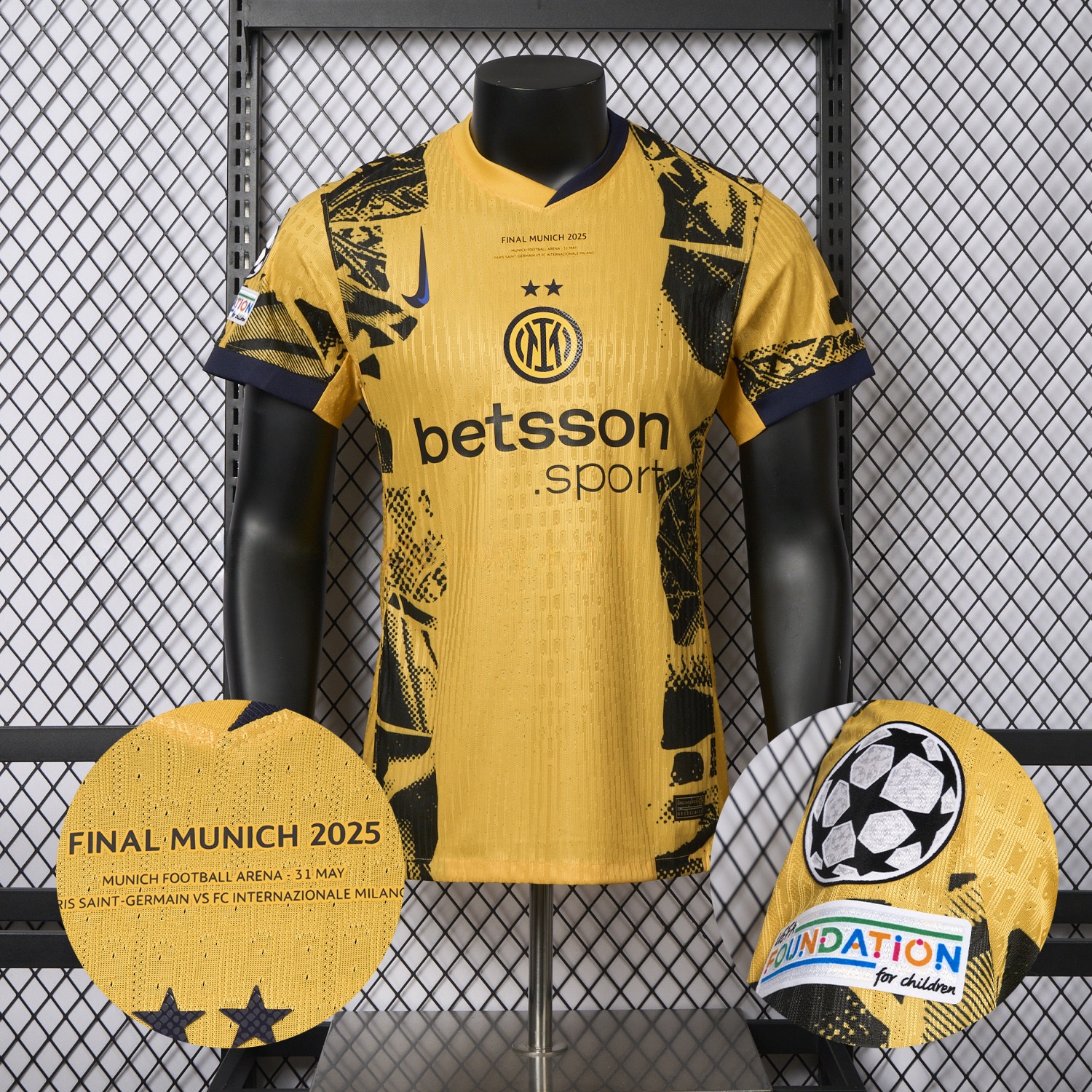 Inter Milan 24-25 Third Champions League Final Jersey - Player Version - Unitedfutballjersey