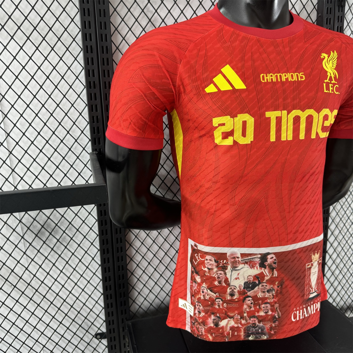 Liver.pool 25-26 20 Times Champions Red Jersey - Player Version - Unitedfutballjersey