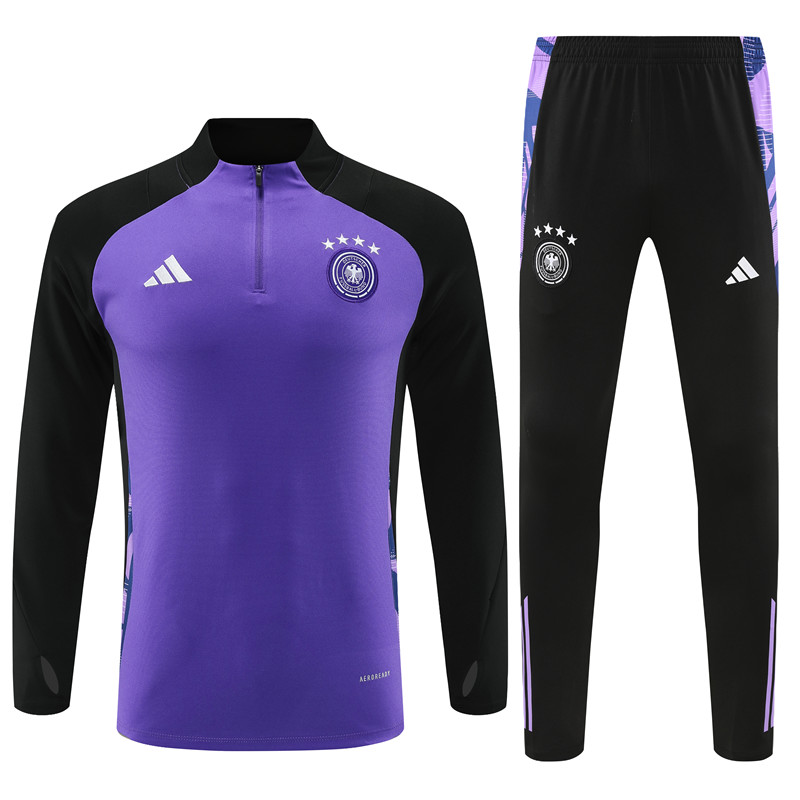 Germany 2024 Long Sleeve Training Set - Purple With Black - Unitedfutballjersey