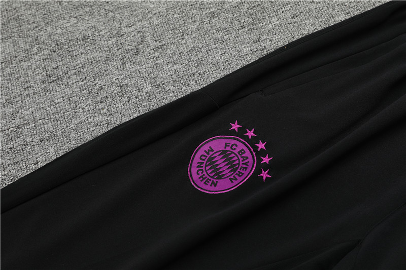 Bayern Munich 23-24 Long Sleeve Training Set -Black and Purple - Unitedfutballjersey