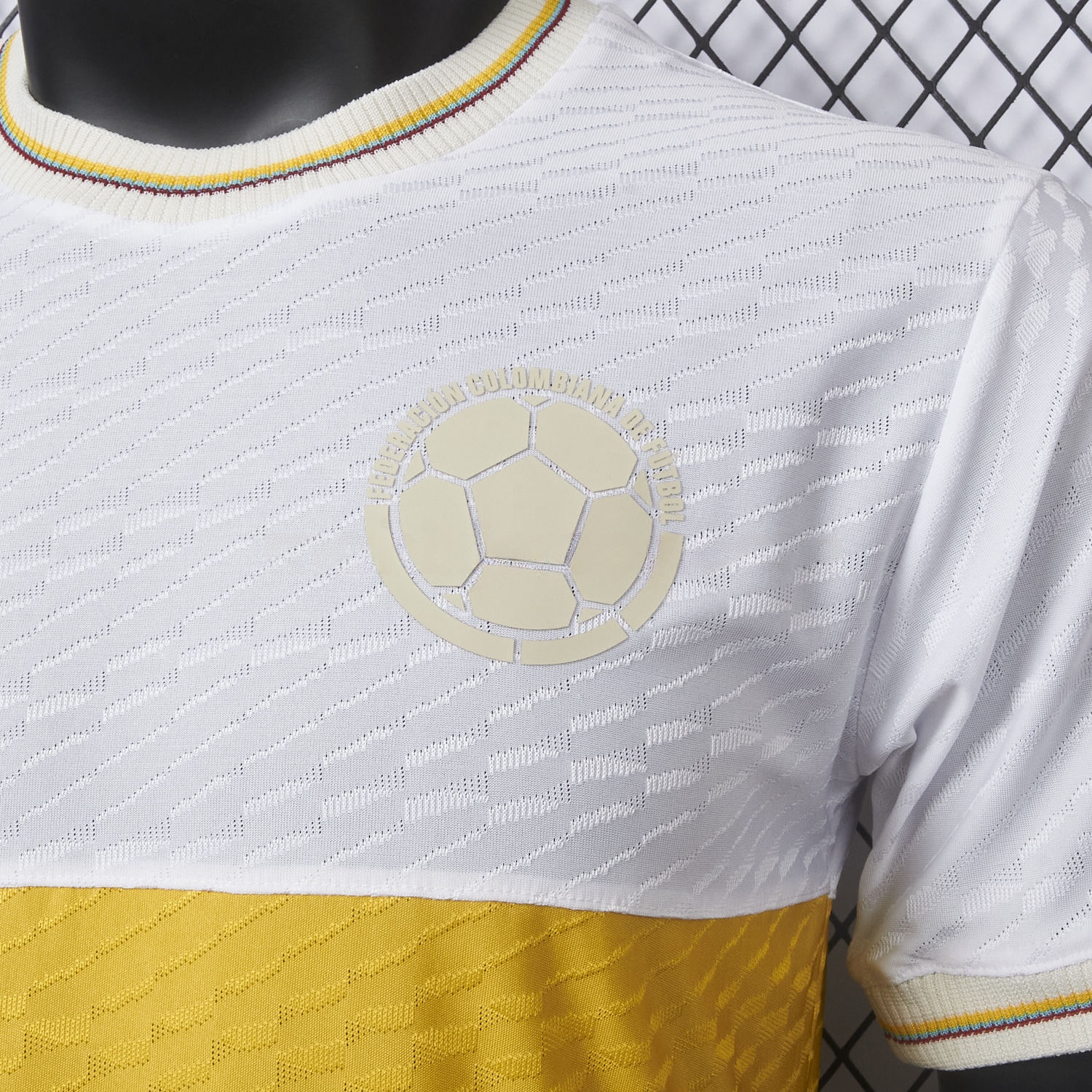 Colombia 2024 100th Anniversary Jersey with Jacquard Fabric - Player Version - Unitedfutballjersey