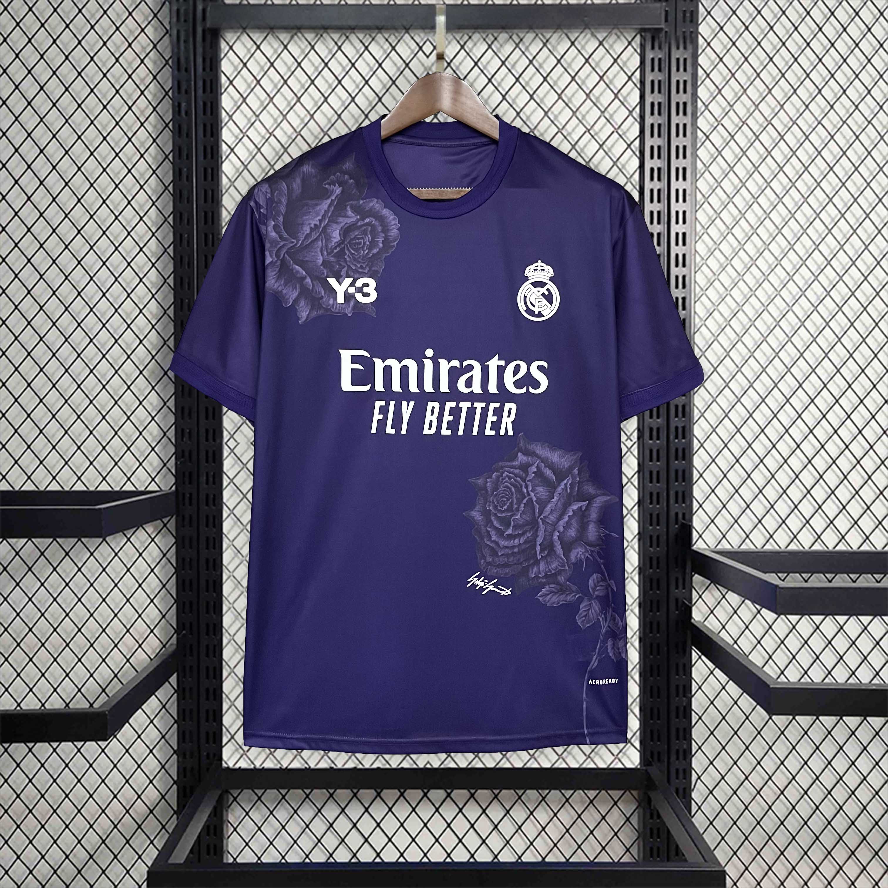 Real Madrid 23-24 Y3 Purple Special Edition Jersey - Fans Version - Unitedfutballjersey