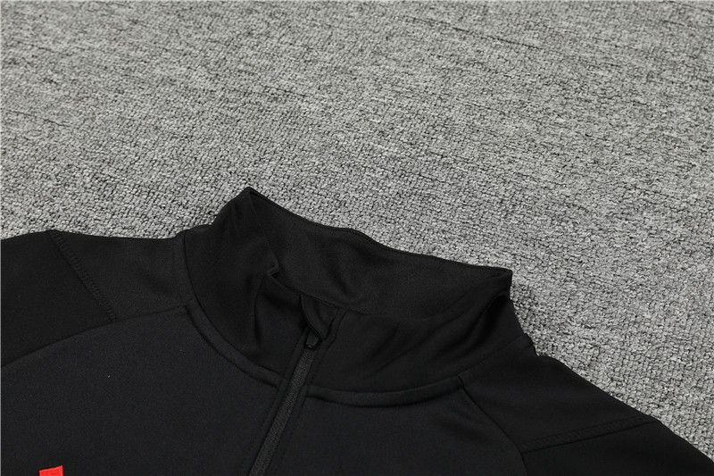 Manchester United 23-24 Long Sleeve Training Set -Black - Unitedfutballjersey