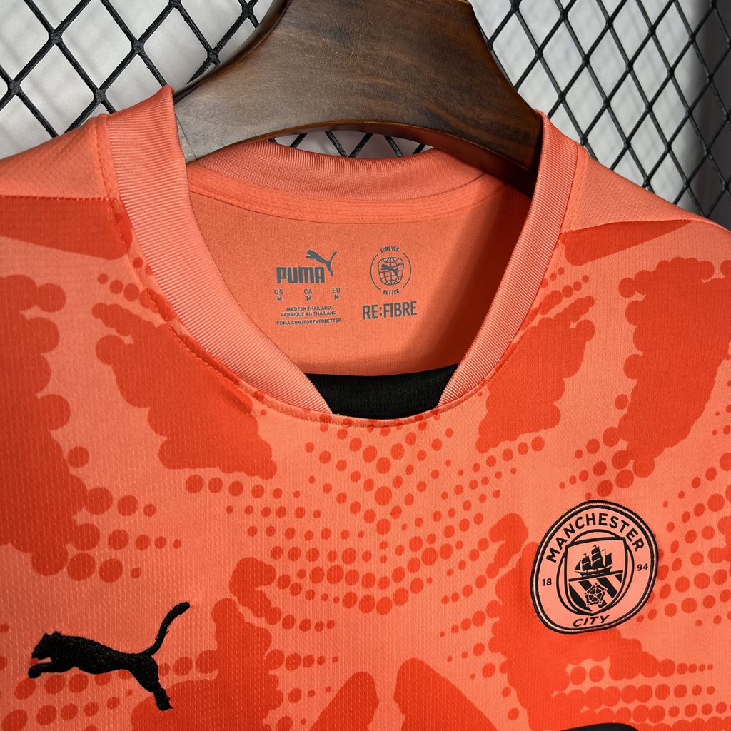 Manchester City 24-25 Orange Goalkeeper Jersey - Fans Version - Unitedfutballjersey