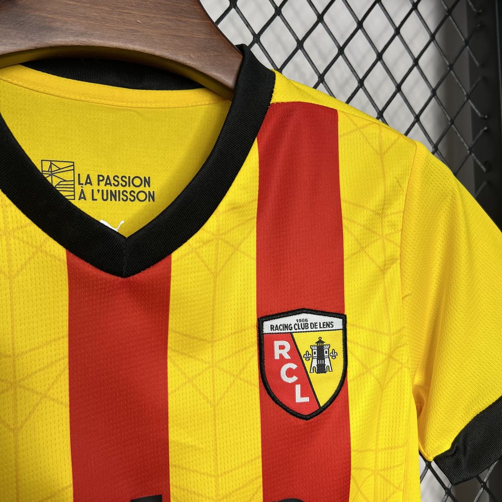 RC Lens 24-25 Home Stadium Kids Kit - Unitedfutballjersey