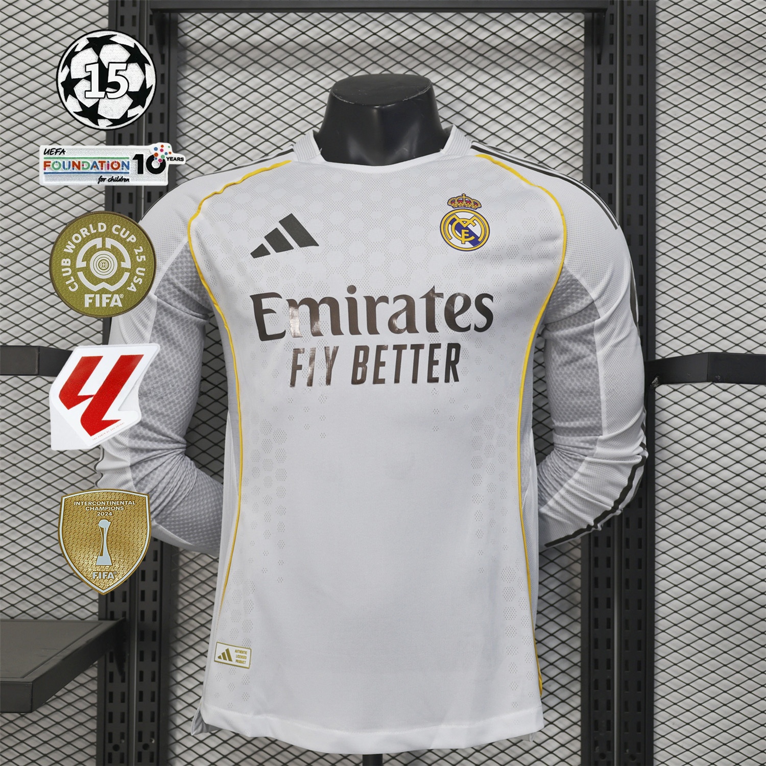 Real Madrid 25-26 Home Long Sleeves Jersey - Player Version - Unitedfutballjersey