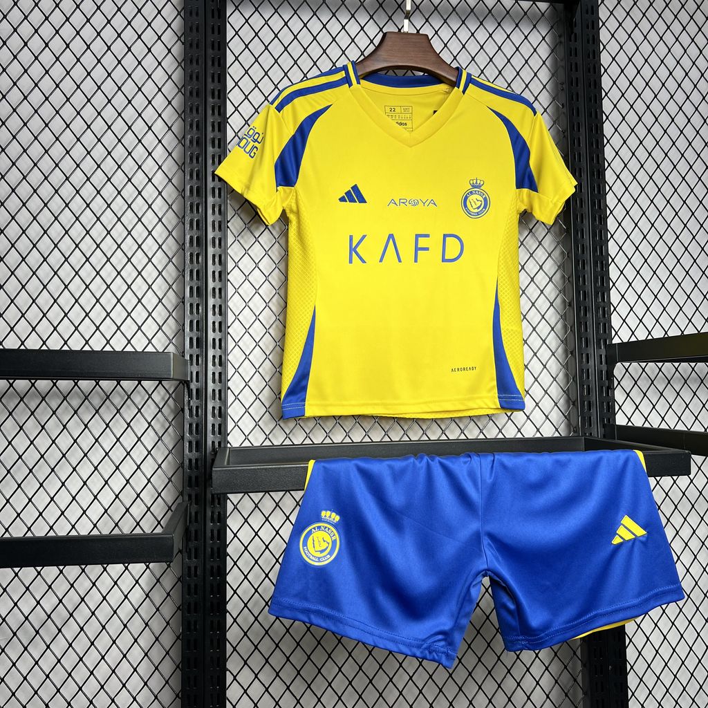 Al Nassr Riyadh Victory 24-25 Home Stadium Kids Kit - Unitedfutballjersey