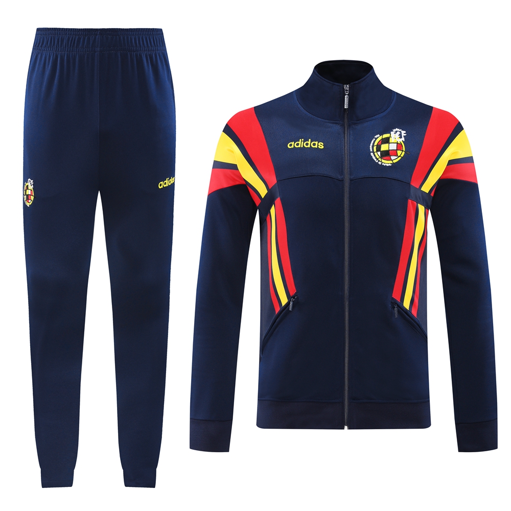 Spain 2024 Jacket Training Tracksuit - Deep Blue - Unitedfutballjersey