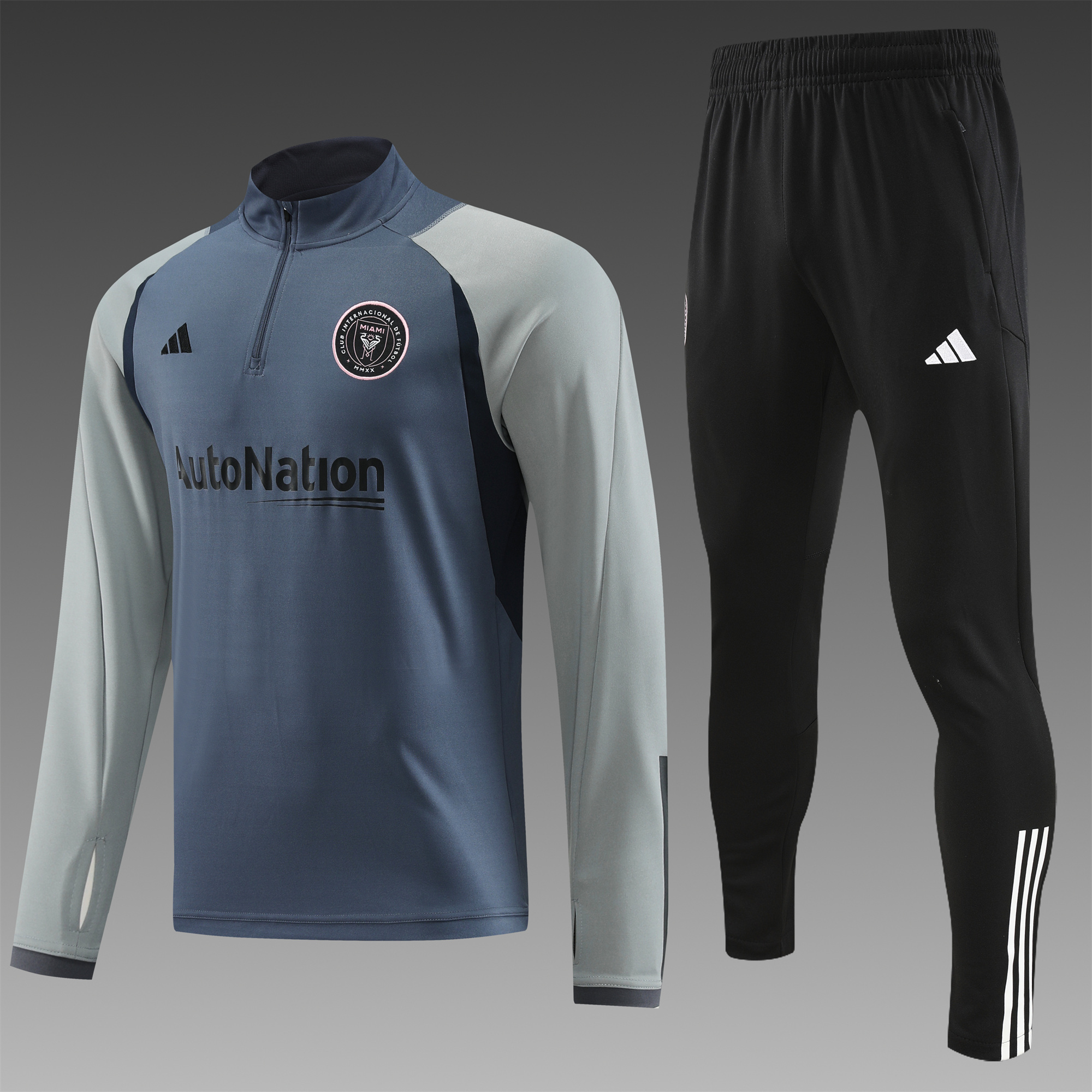 INT M.A.M 23-24 Long Sleeve Training Set Blue - Unitedfutballjersey