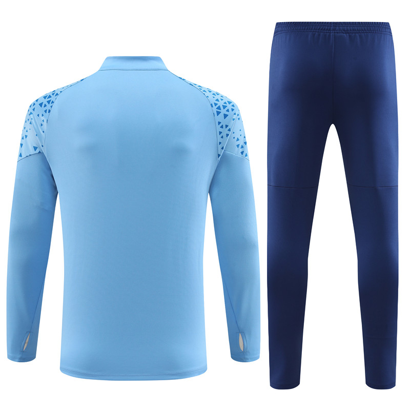 Manchester City 23-24 Kids Long Sleeve Training Set Light Blue - Unitedfutballjersey