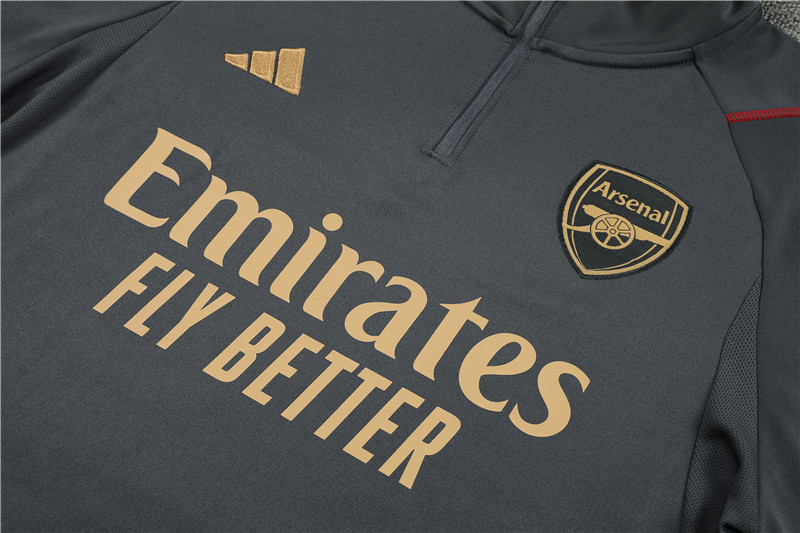 Arsenal 23-24 Long Sleeve Training Set -Dark Grey - Unitedfutballjersey